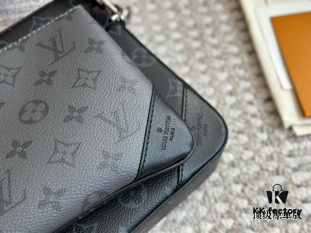 Top Quality Original LV Men's Triple Combo 'Black Samurai' Three-Piece Set Trio Messenger Bag