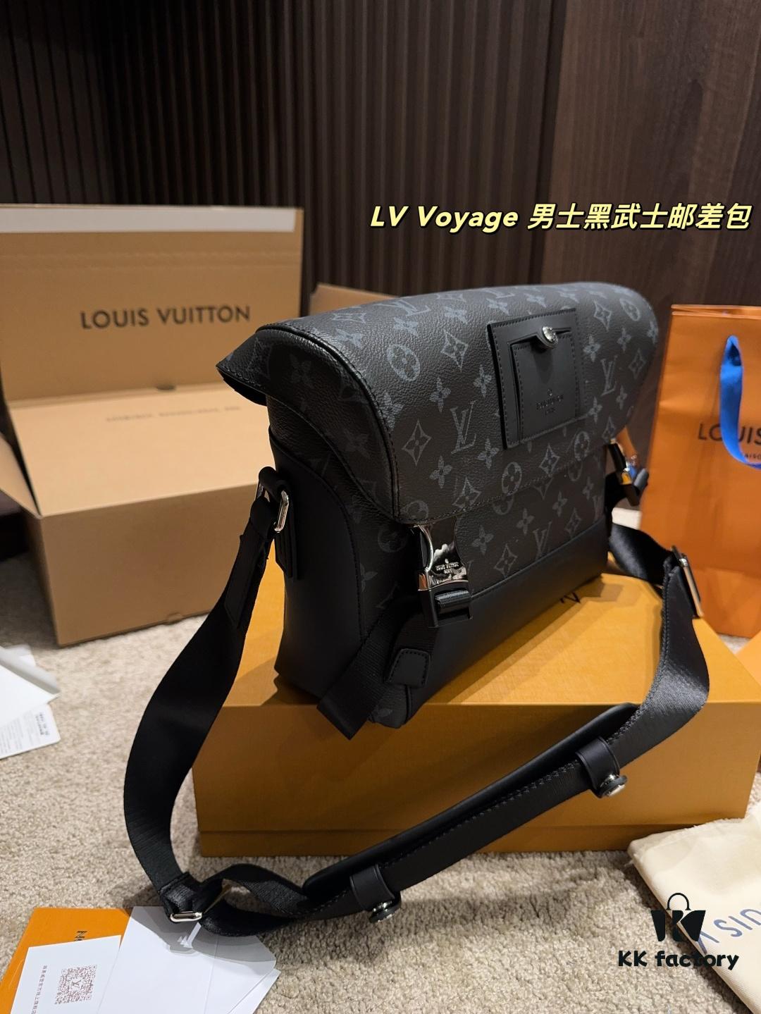 LV Voyage Men's Black Warrior Messenger Bag Full Set Packaging  ️ Size 30.22