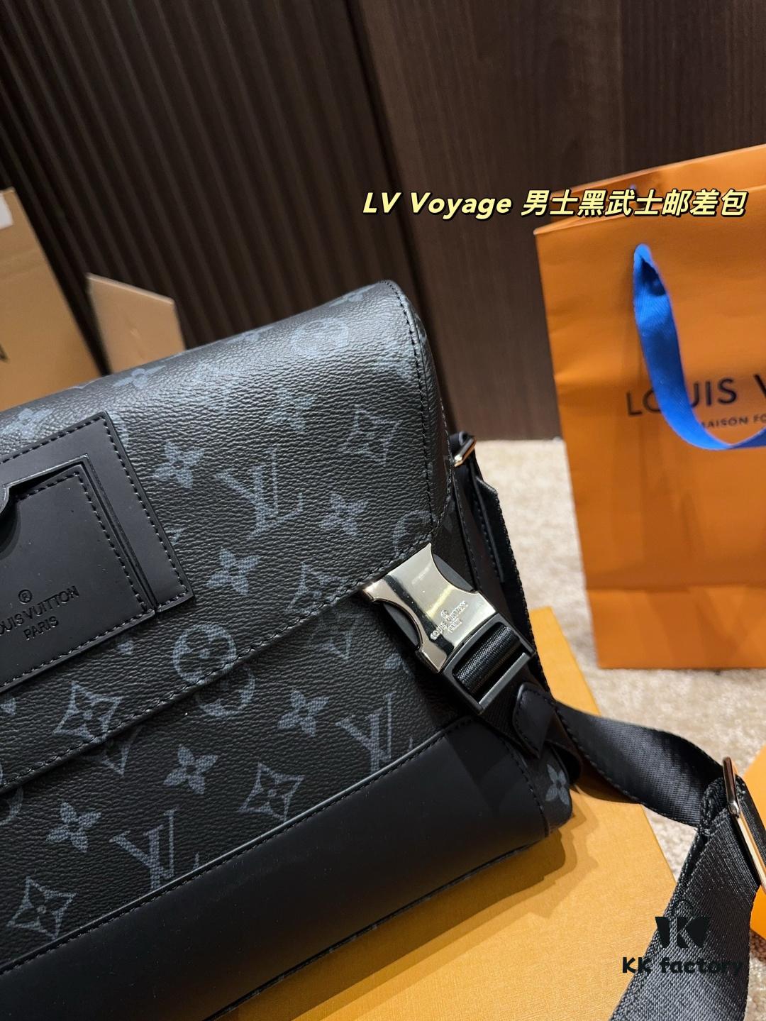 LV Voyage Men's Black Warrior Messenger Bag Full Set Packaging  ️ Size 30.22