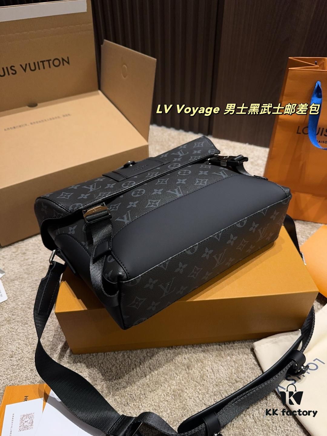 LV Voyage Men's Black Warrior Messenger Bag Full Set Packaging  ️ Size 30.22