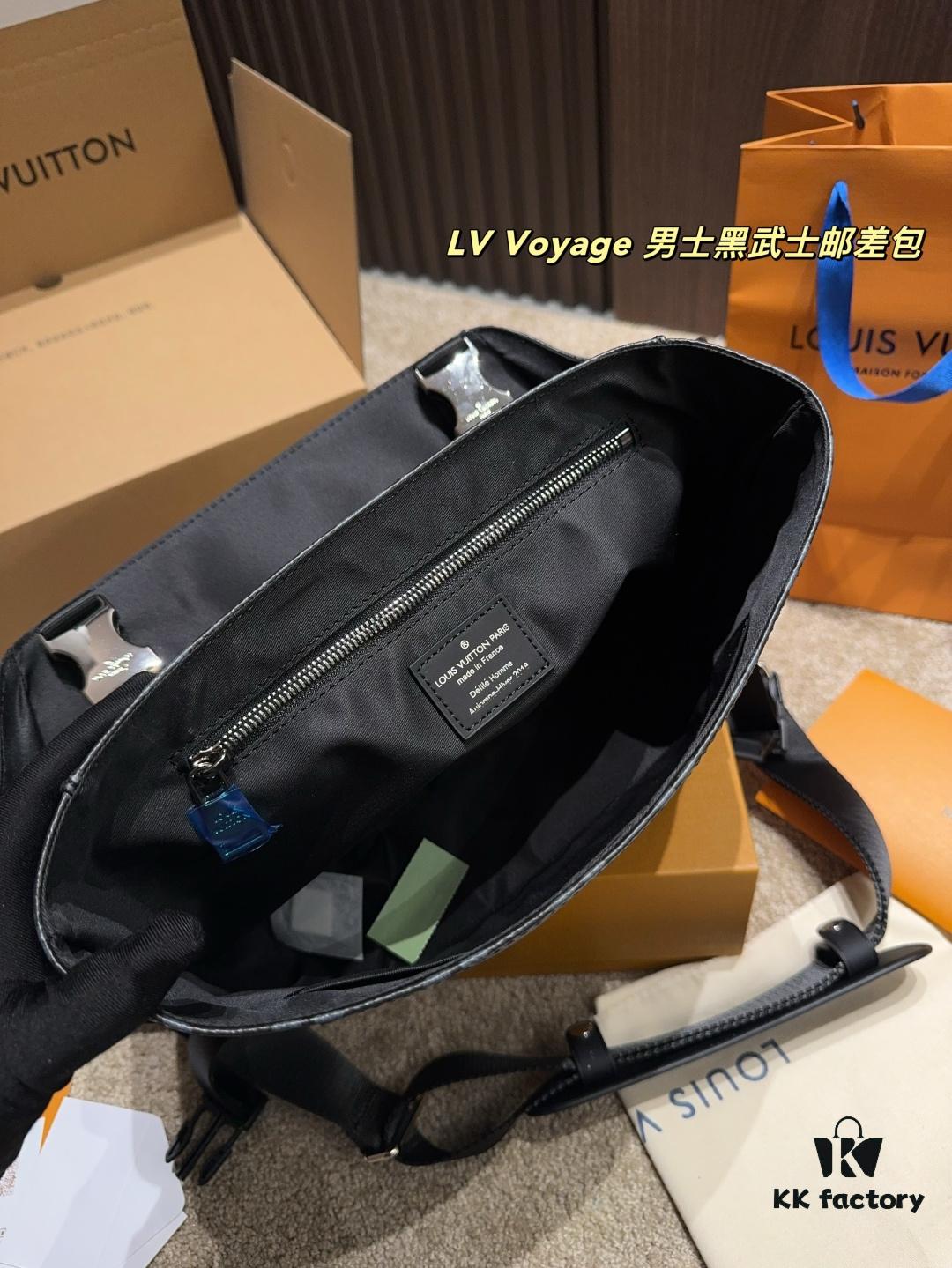 LV Voyage Men's Black Warrior Messenger Bag Full Set Packaging  ️ Size 30.22