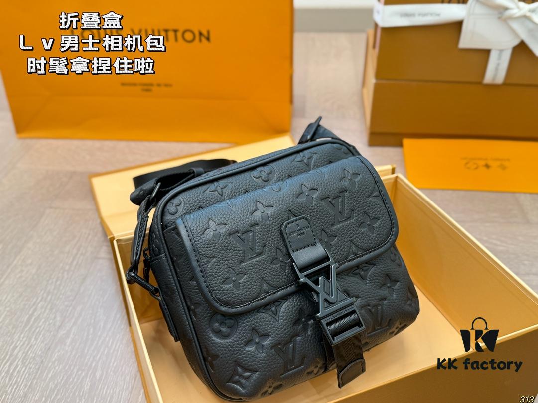 Foldable Box Lv Men's Camera Bag, Fashionable and Elegant Design, Perfect Size 18x17