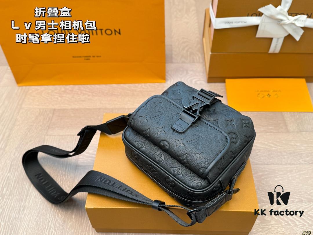 Foldable Box Lv Men's Camera Bag, Fashionable and Elegant Design, Perfect Size 18x17