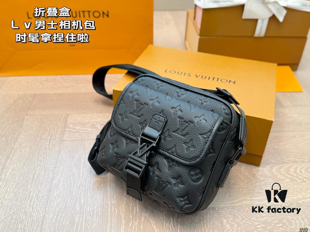 Foldable Box Lv Men's Camera Bag, Fashionable and Elegant Design, Perfect Size 18x17