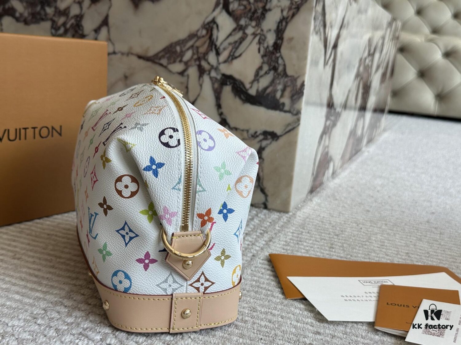 L Brand Makeup Bag, 28*16cm, Dual-Zip Travel Toiletry Case