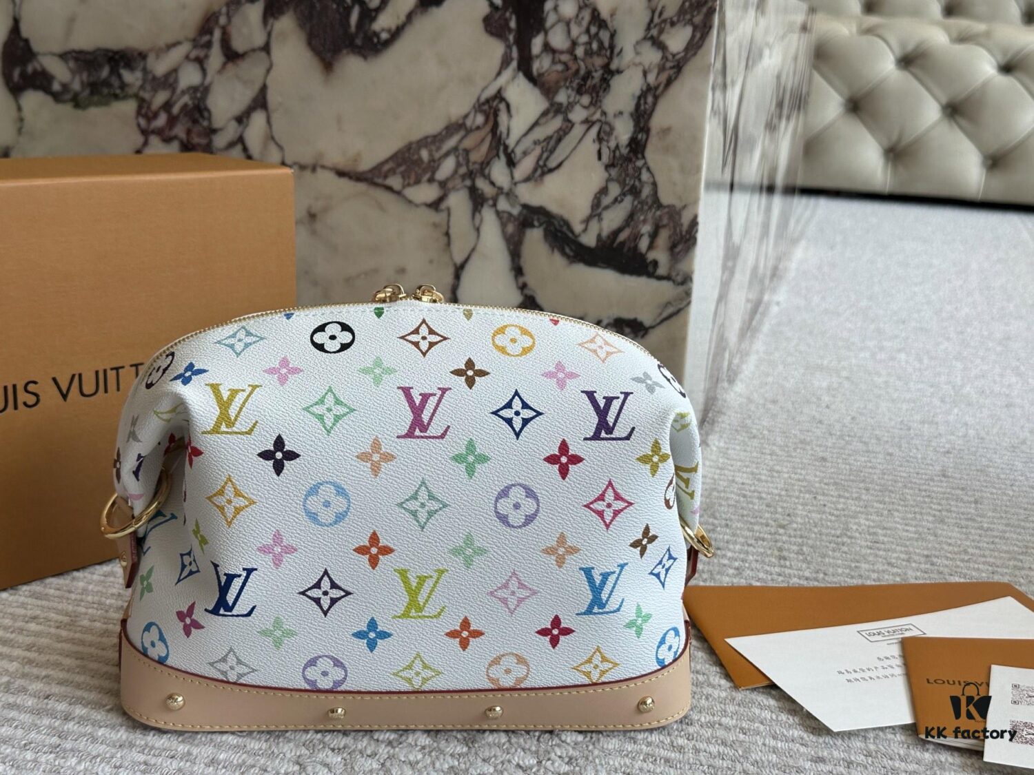 L Brand Makeup Bag, 28*16cm, Dual-Zip Travel Toiletry Case