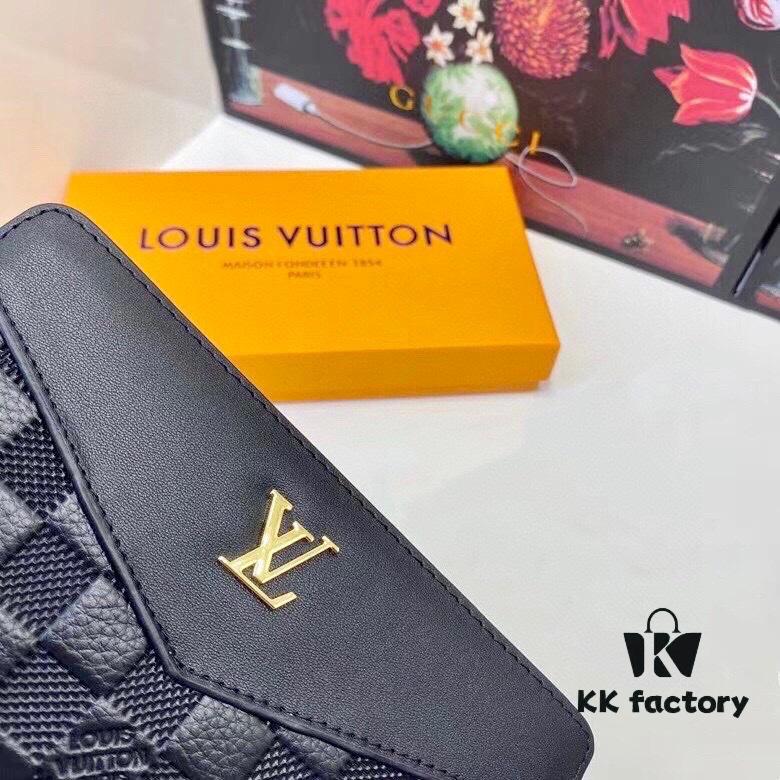 LV New Men's Hand Bag, Black, Size 20x10