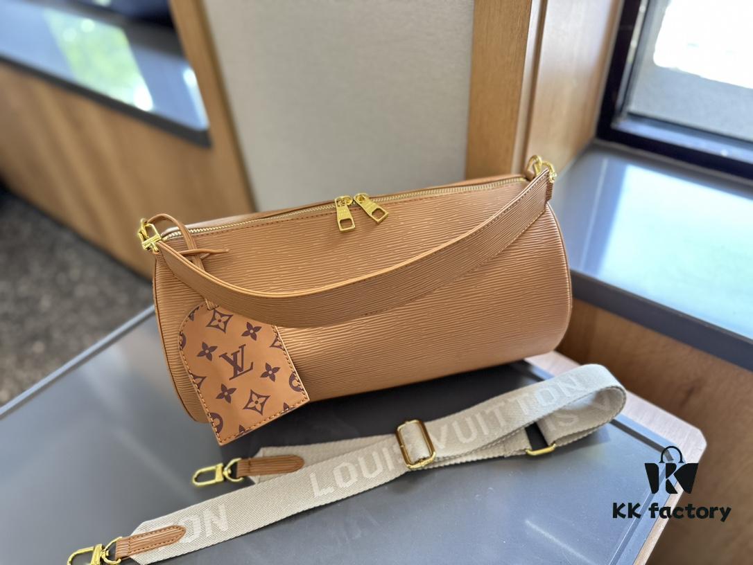 LV Men's Soft Polochon Cylindrical Bag