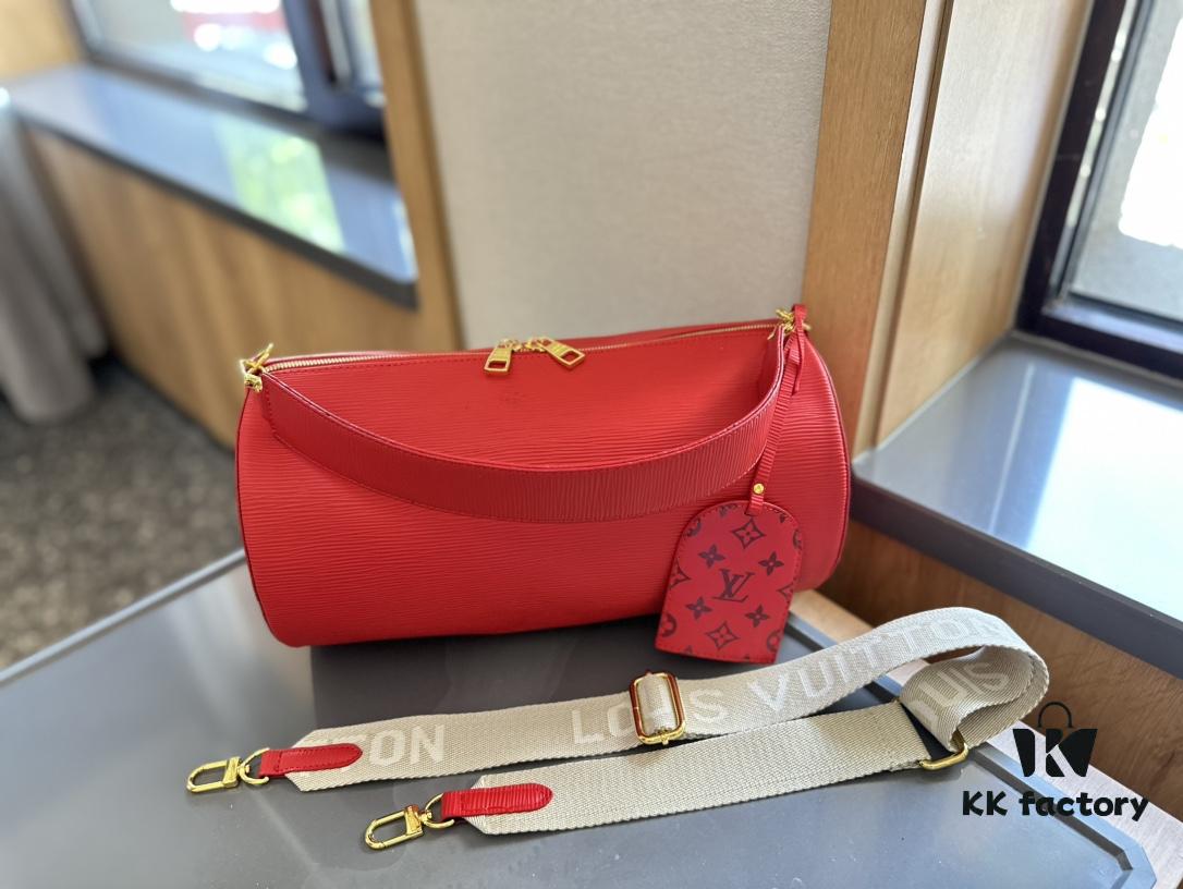 LV Men's Soft Polochon Cylindrical Bag