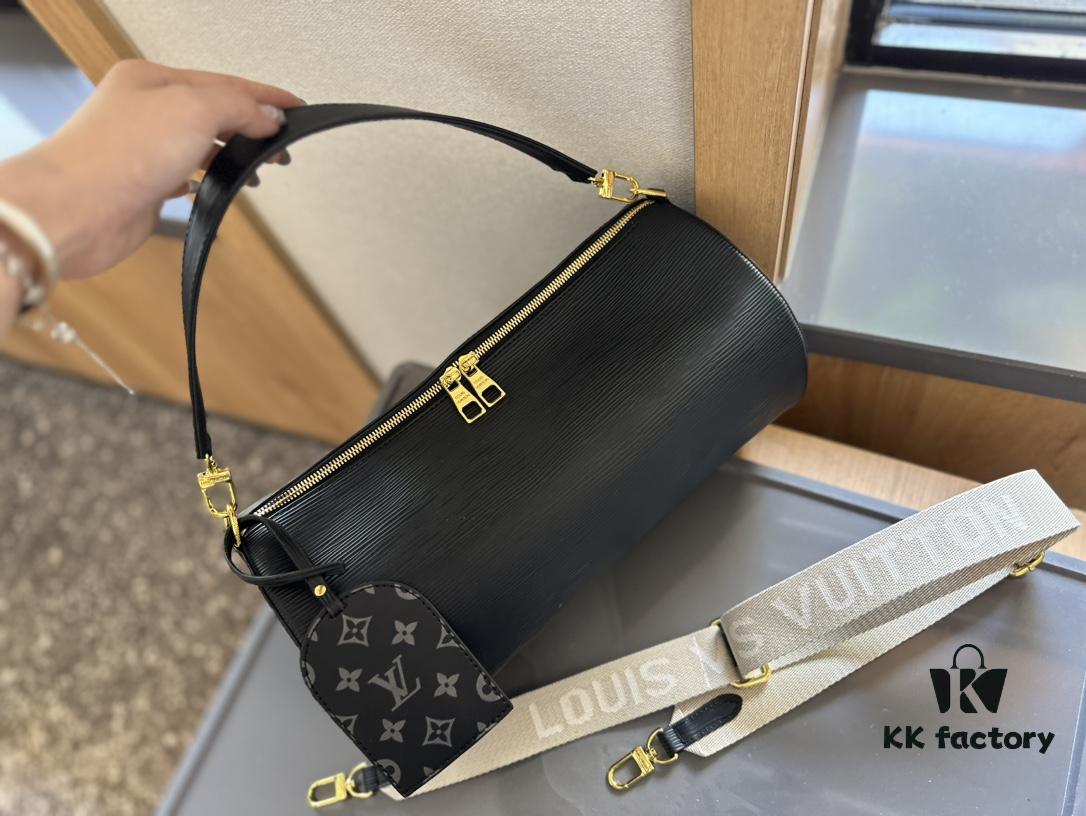 LV Men's Soft Polochon Cylindrical Bag