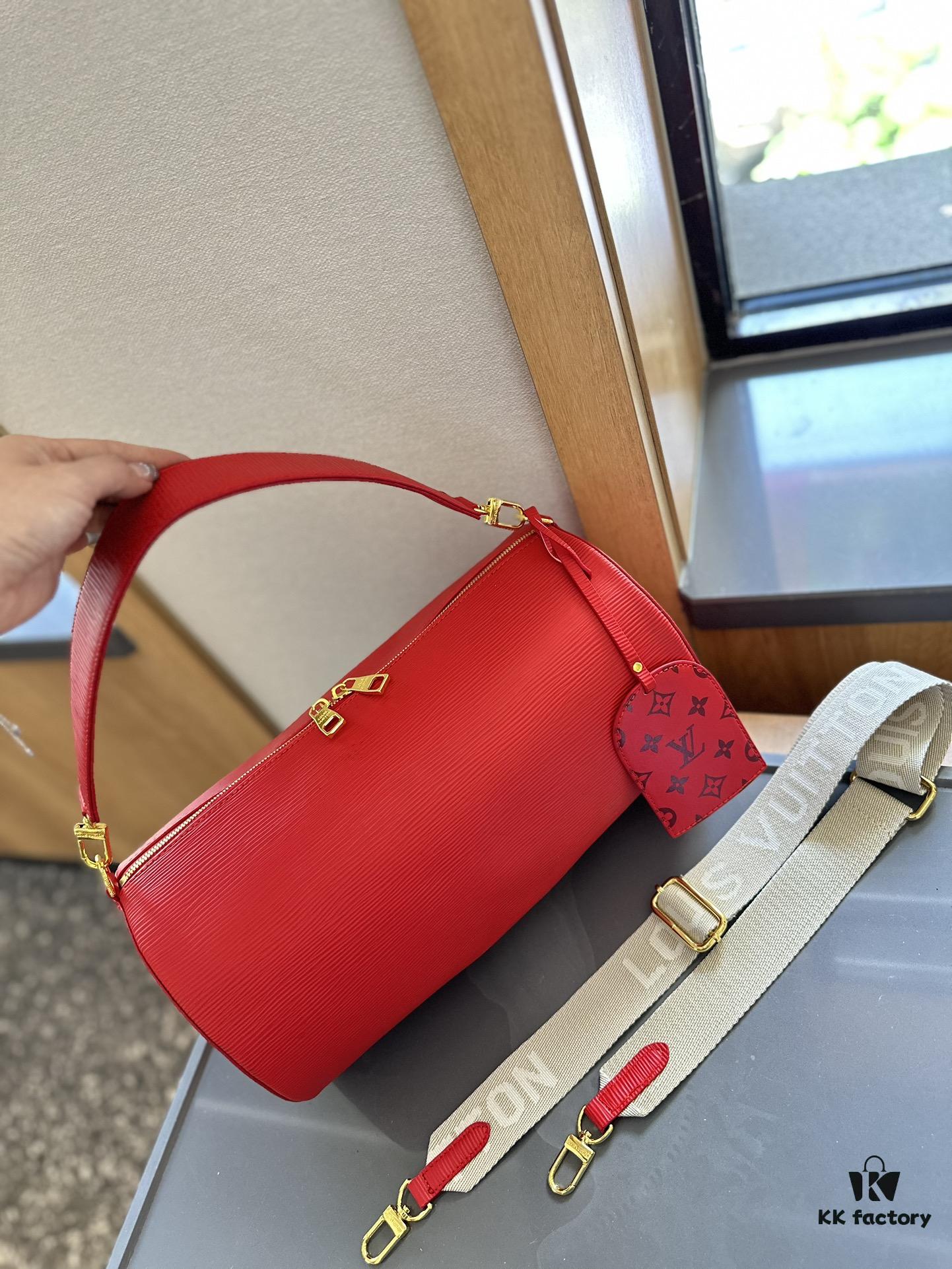 LV Men's Soft Polochon Cylindrical Bag