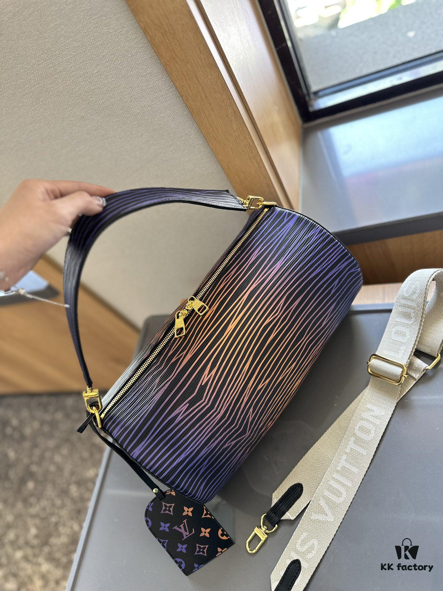 LV Men's Soft Polochon Cylindrical Bag