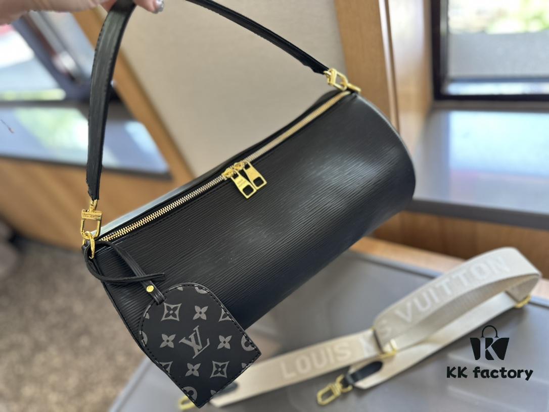 LV Men's Soft Polochon Cylindrical Bag