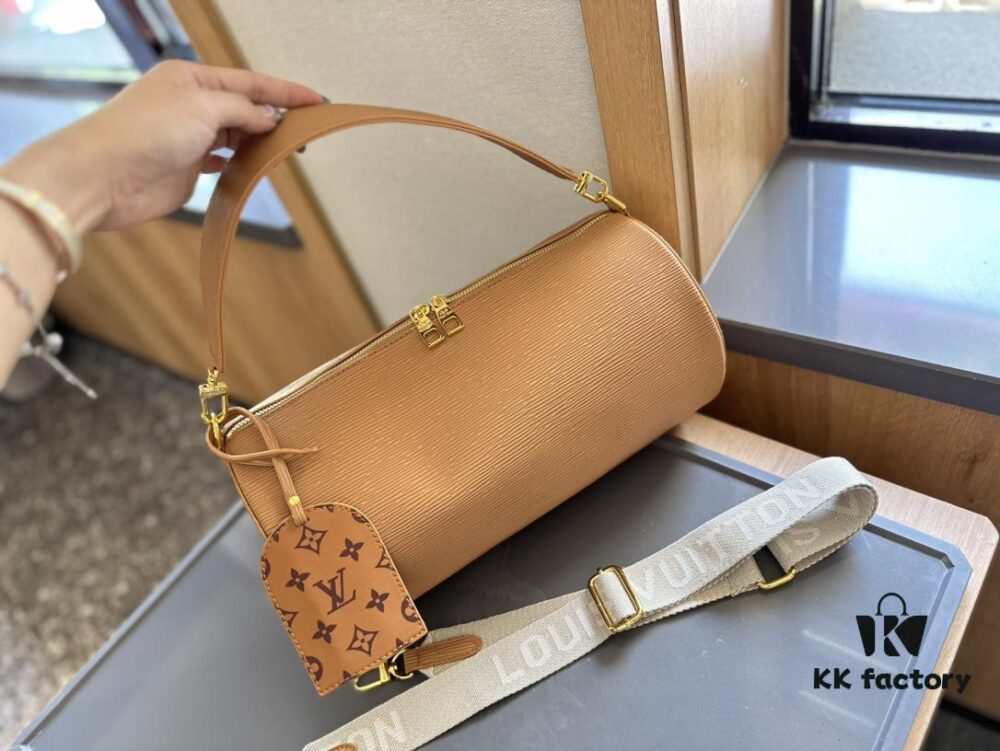 LV Men's Soft Polochon Cylindrical Bag