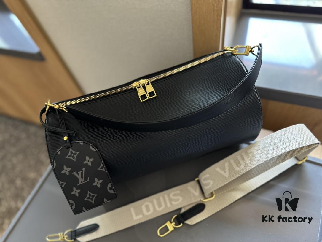 LV Men's Soft Polochon Cylindrical Bag