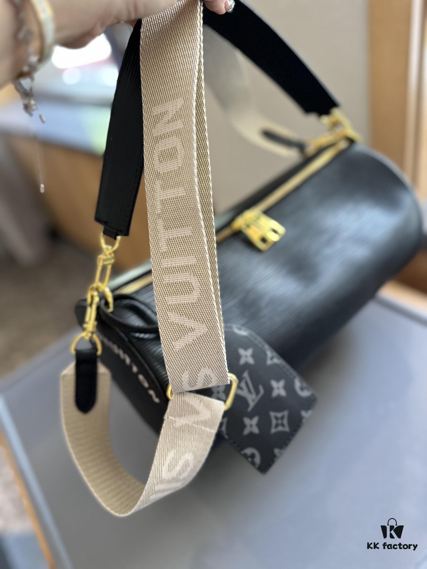 LV Men's Soft Polochon Cylindrical Bag