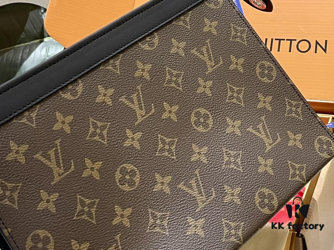 Original Order Cowhide Leopard Print Folding Clutch - LV Hot Selling No.26 Men's Cosmetic Bag, Wash Pouch