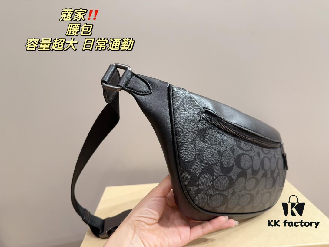 COACH Waist Bag, LV Same Style, New Men's Chest and Waist Bag, Dual-Purpose, Larger and More Stylish Than Old Version, Unisex