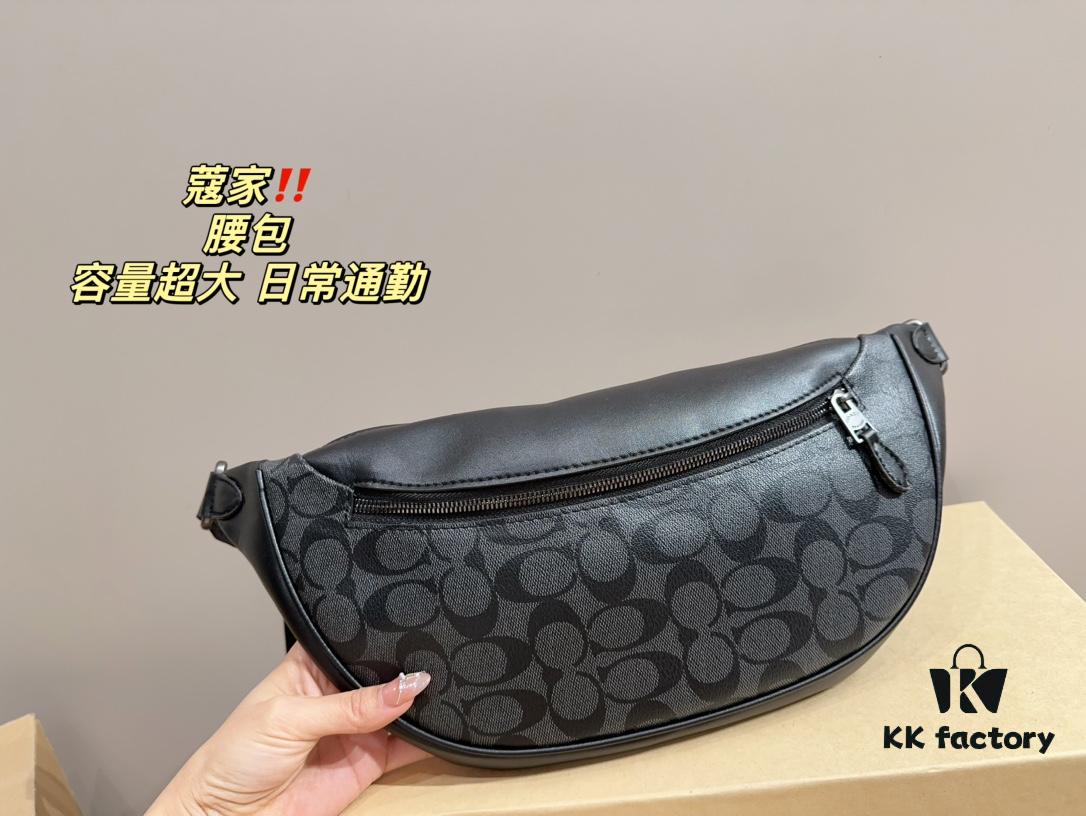 COACH Waist Bag, LV Same Style, New Men's Chest and Waist Bag, Dual-Purpose, Larger and More Stylish Than Old Version, Unisex