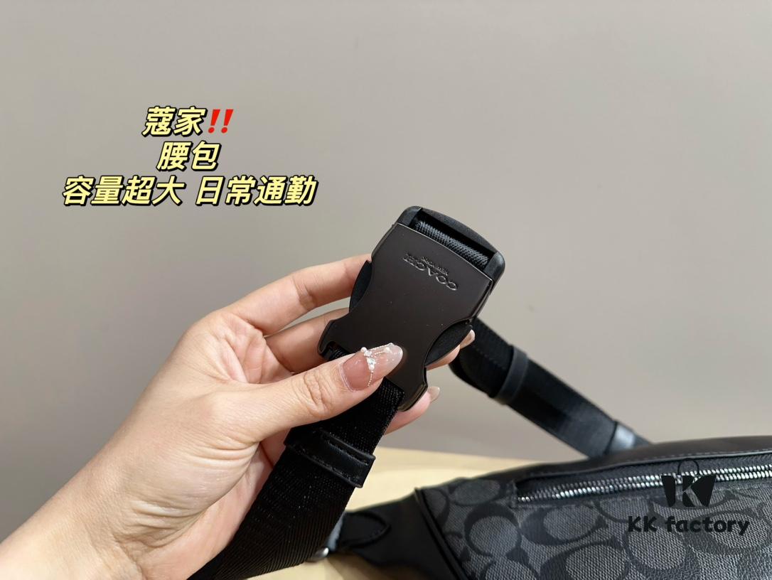 COACH Waist Bag, LV Same Style, New Men's Chest and Waist Bag, Dual-Purpose, Larger and More Stylish Than Old Version, Unisex