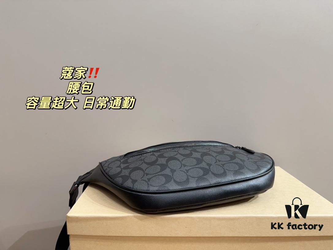 COACH Waist Bag, LV Same Style, New Men's Chest and Waist Bag, Dual-Purpose, Larger and More Stylish Than Old Version, Unisex