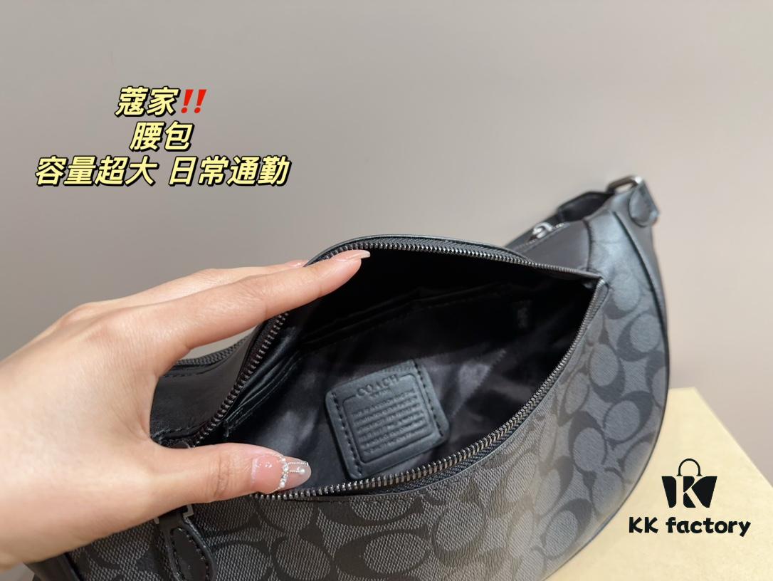 COACH Waist Bag, LV Same Style, New Men's Chest and Waist Bag, Dual-Purpose, Larger and More Stylish Than Old Version, Unisex