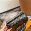 LV Men's Triple Combo Black Warrior Three-Piece Set Trio Messenger Bag