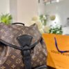 High-Value Backpack: Versatile Commuter Classic Monogram Canvas and Cowhide Backpack, Most Stylish LV-Style Backpack for Men