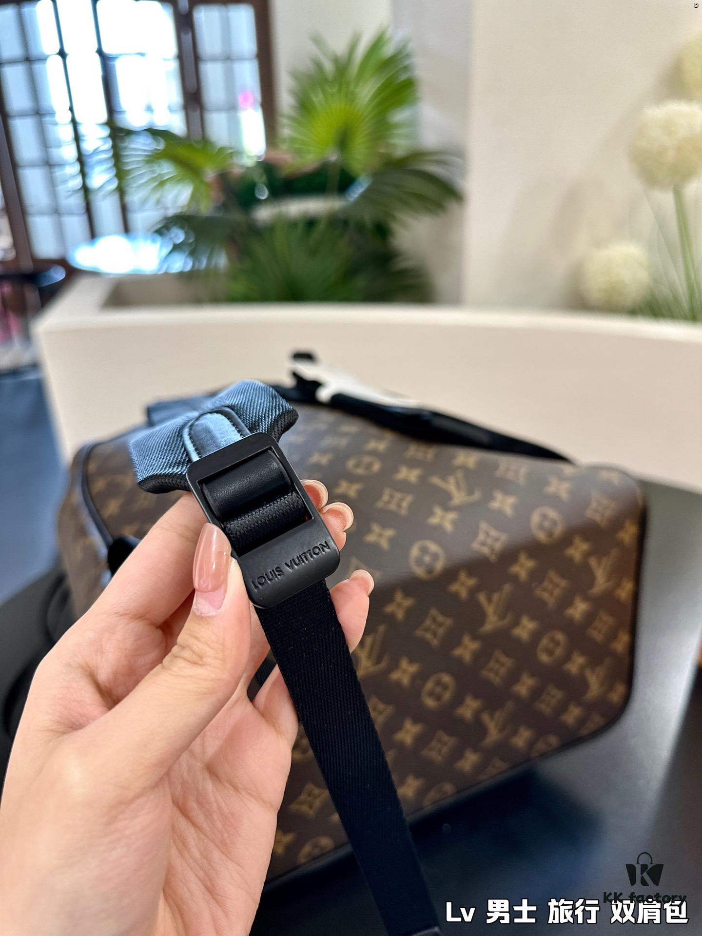 High-Value Backpack: Versatile Commuter Classic Monogram Canvas and Cowhide Backpack, Most Stylish LV-Style Backpack for Men