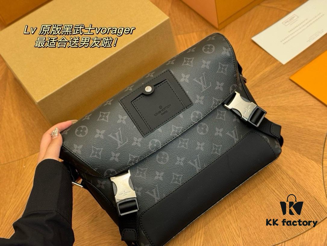 LV Men's Messenger Bag VOYAGER Foldable Box Style Size 28*25cm