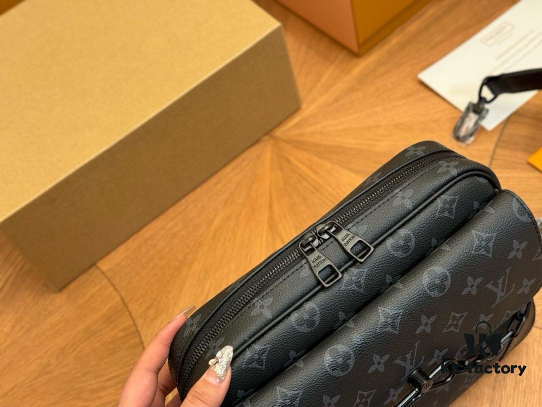 LV Men's Messenger Bag VOYAGER with Foldable Box