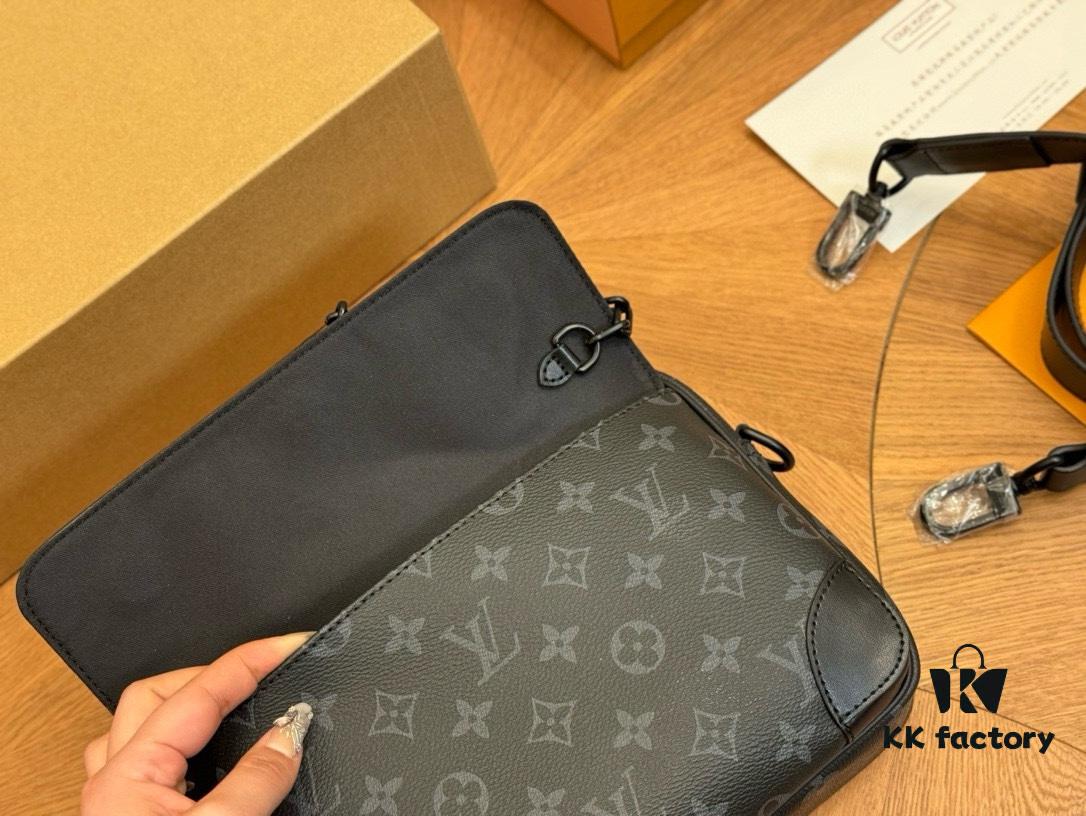 LV Men's Messenger Bag VOYAGER with Foldable Box