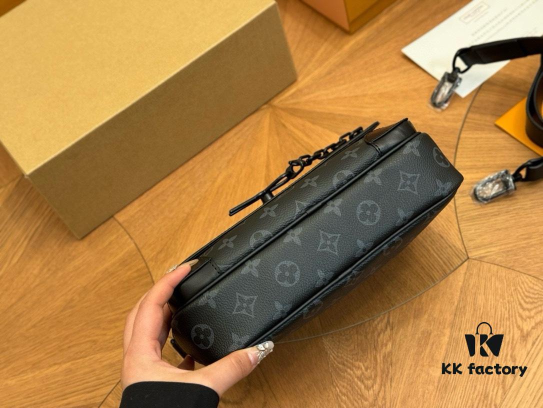 LV Men's Messenger Bag VOYAGER with Foldable Box