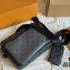 Top Quality Original LV Men's Triple Combo Black Warrior Three-Piece Set Trio Messenger Bag