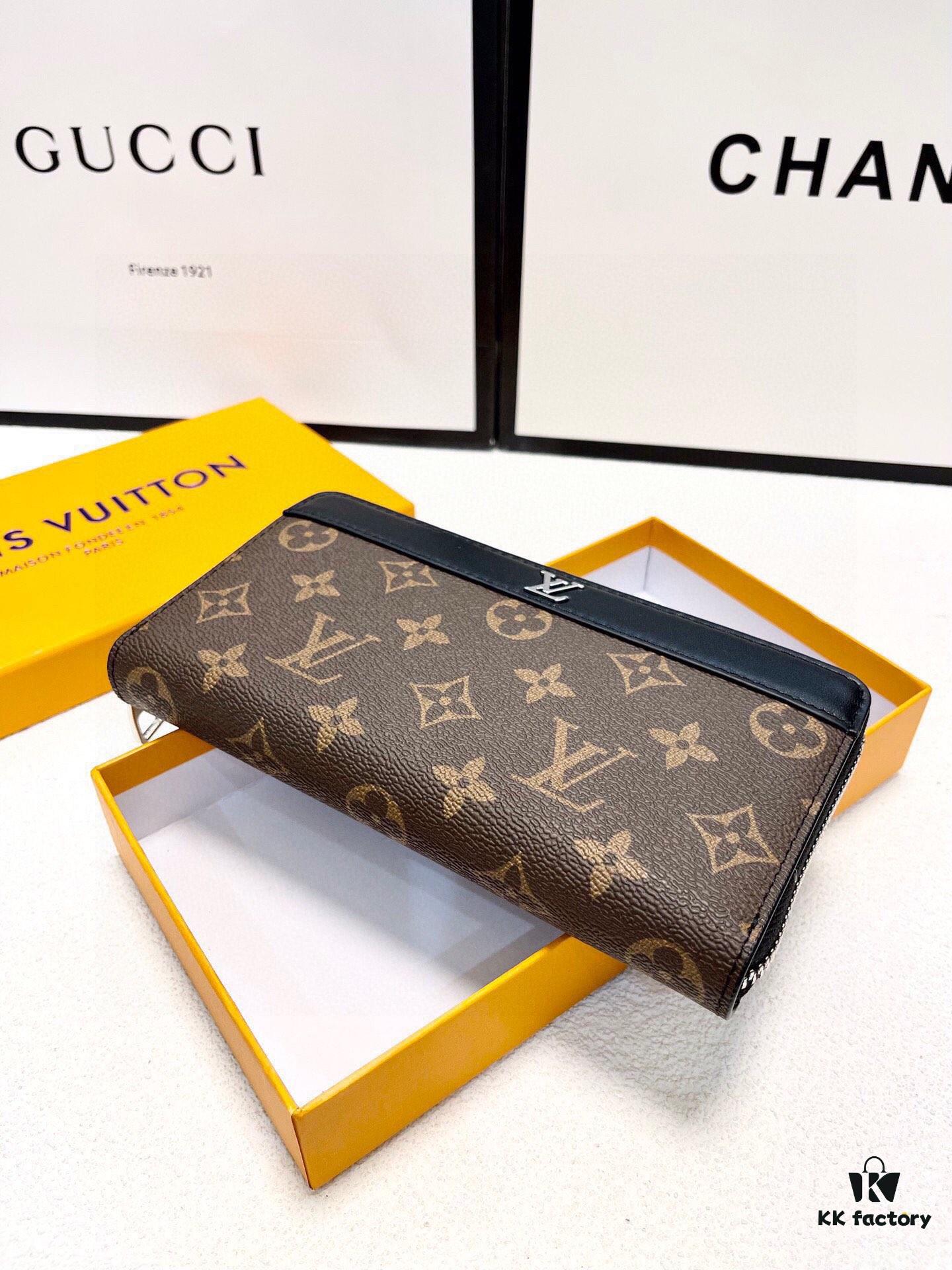 LV New Men's Hand Bag Black 21x11 Genuine Top Layer Cowhide Leather Multi-Card Large Capacity Wallet