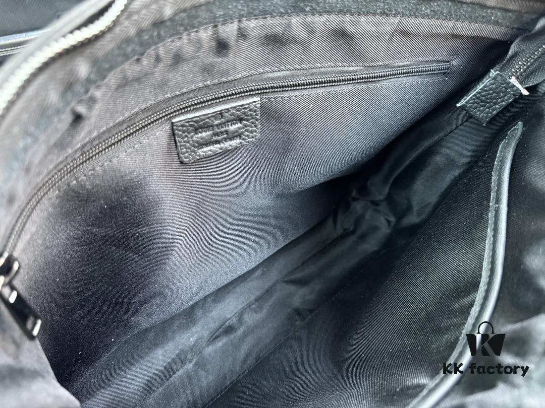 High-End New Arrival 'Louis Vuitton' LV Briefcase, Men's Leather Trim Briefcase, Premium Imported Original Fabric, High-Definition Metal Logo, Smooth Zippers, Fine Edging, Exquisite Craftsmanship