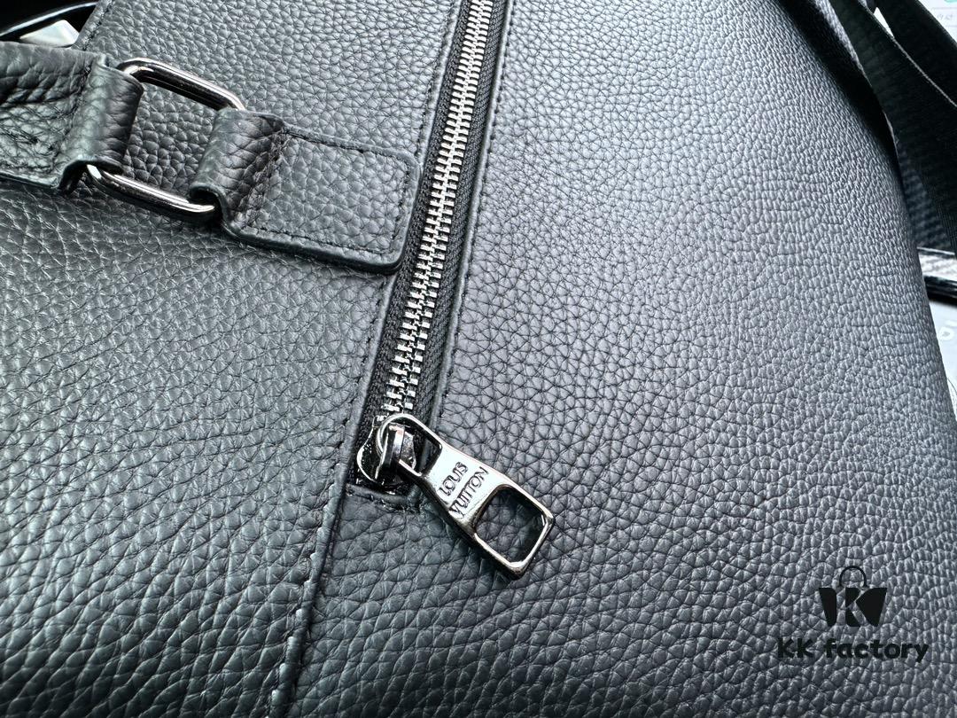 High-End New Arrival 'Louis Vuitton' LV Briefcase, Men's Leather Trim Briefcase, Premium Imported Original Fabric, High-Definition Metal Logo, Smooth Zippers, Fine Edging, Exquisite Craftsmanship