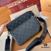 LV Gucci Men's Three-in-One Crossbody Bag, Foldable Gift Box Packaging, Original Order Quality, Imported Premium Fabric