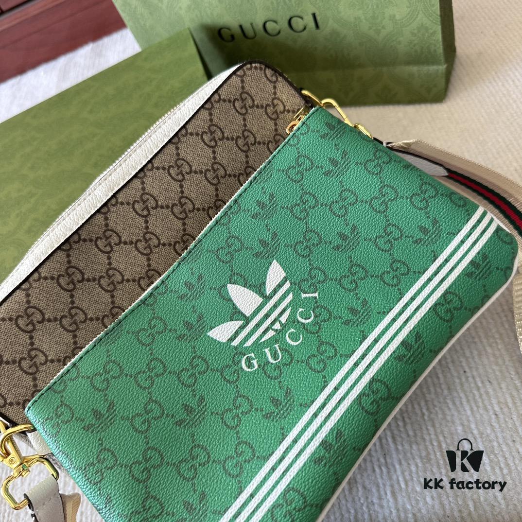 LV Gucci Men's Three-in-One Crossbody Bag, Foldable Gift Box Packaging, Original Order Quality, Imported Premium Fabric