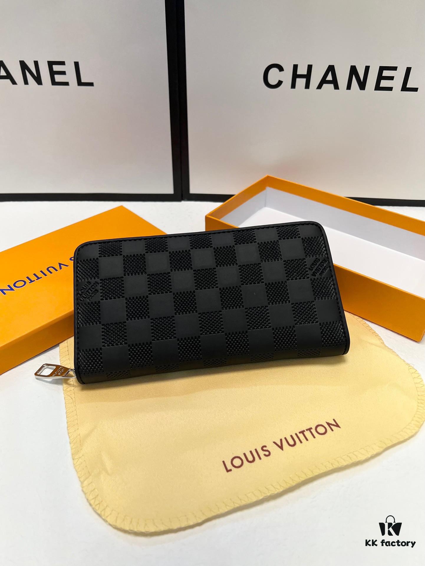 LV New Men's Hand Bag Black 21x11 Original Top Layer Cowhide Leather