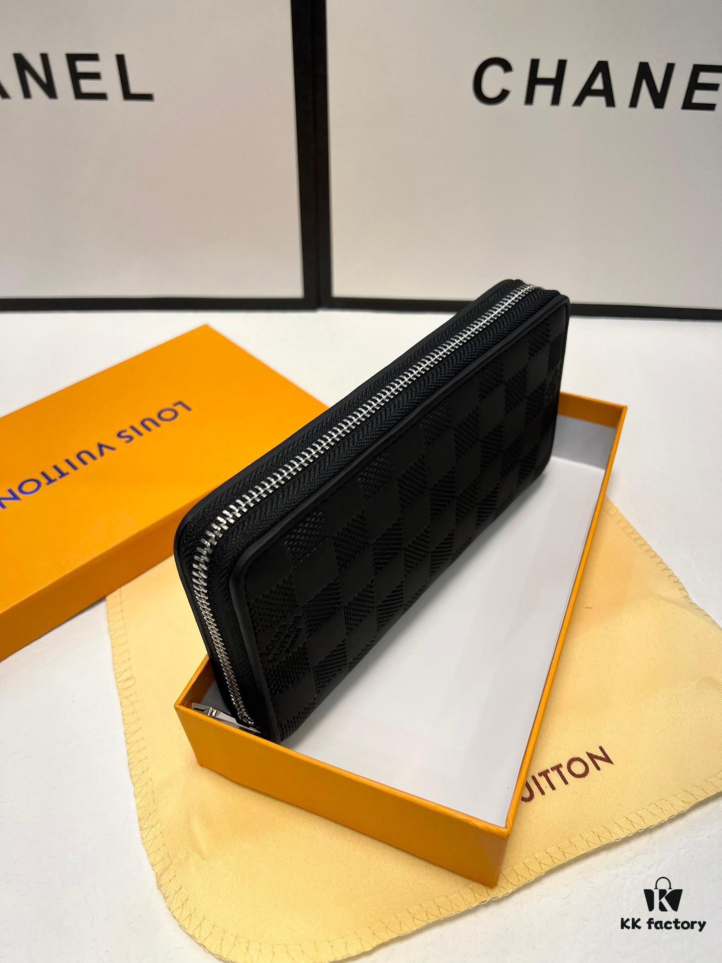 LV New Men's Hand Bag Black 21x11 Original Top Layer Cowhide Leather