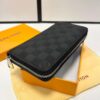 LV New Men's Hand Bag Black 21x11 Original Top Layer Cowhide Leather