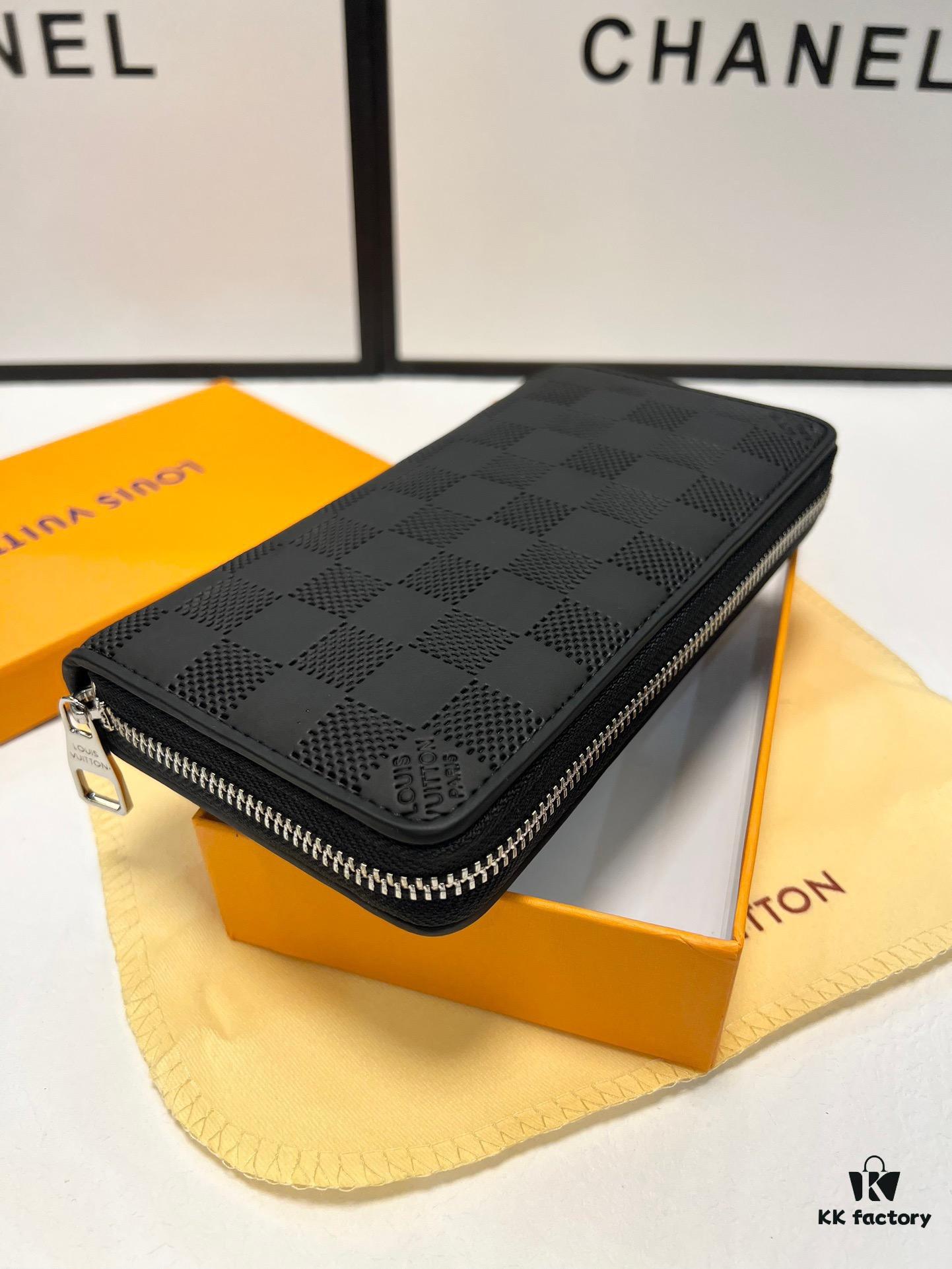 LV New Men's Hand Bag Black 21x11 Original Top Layer Cowhide Leather