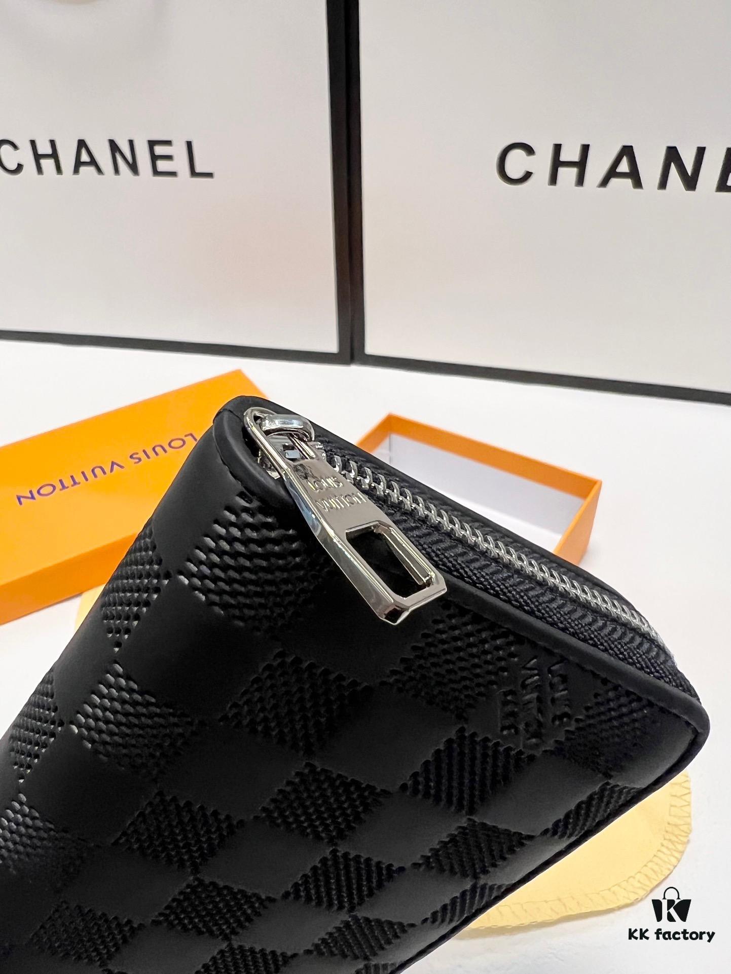 LV New Men's Hand Bag Black 21x11 Original Top Layer Cowhide Leather