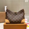 Top Quality Original Single Pure Cowhide Full Steel Hardware LV Boulogne Messenger Bag Croissant Bag