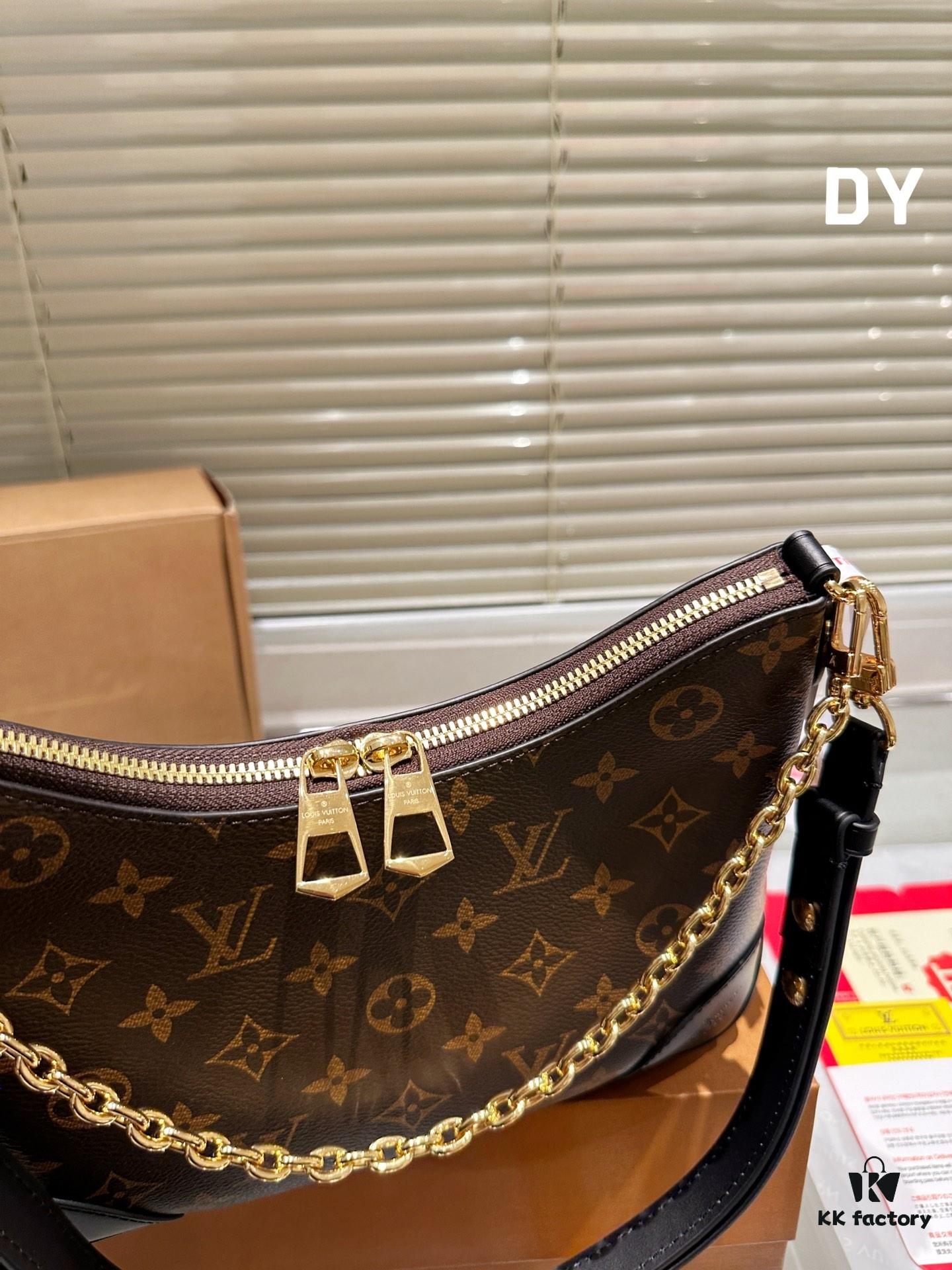 Top Quality Original Order Pure Cowhide Full Steel Hardware LV Boulogne Messenger Bag Horn Bag