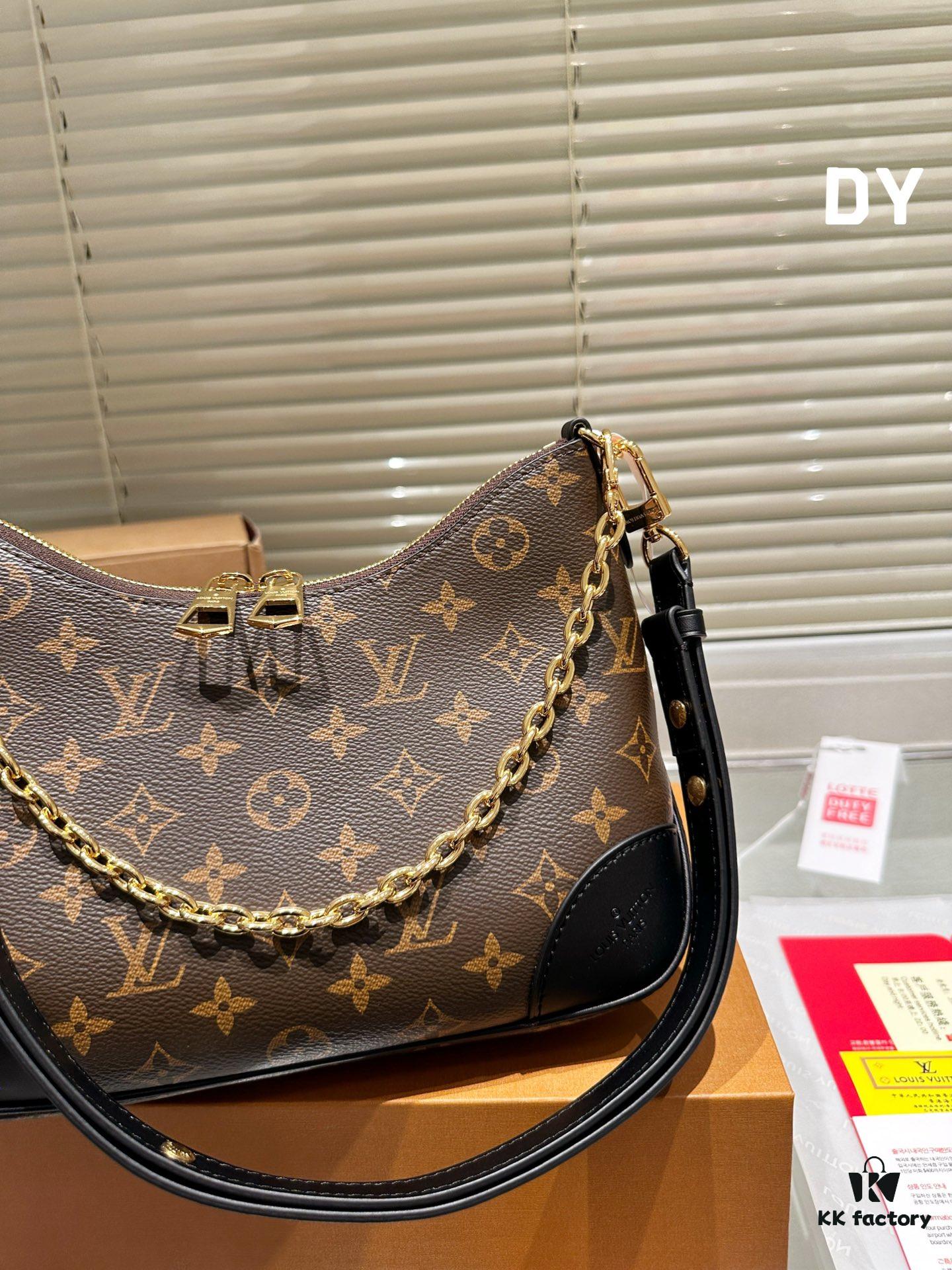 Top Quality Original Order Pure Cowhide Full Steel Hardware LV Boulogne Messenger Bag Horn Bag