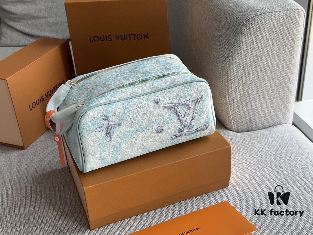 L Brand Makeup Bag, 26*16cm, Dual-Zip Travel Toiletry Case