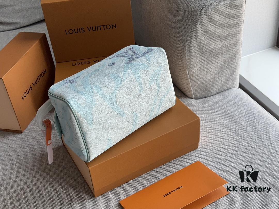 L Brand Makeup Bag, 26*16cm, Dual-Zip Travel Toiletry Case