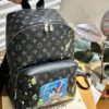 Authentic LV Men's Discovery Donald Duck Graffiti Backpack in Genuine Cowhide